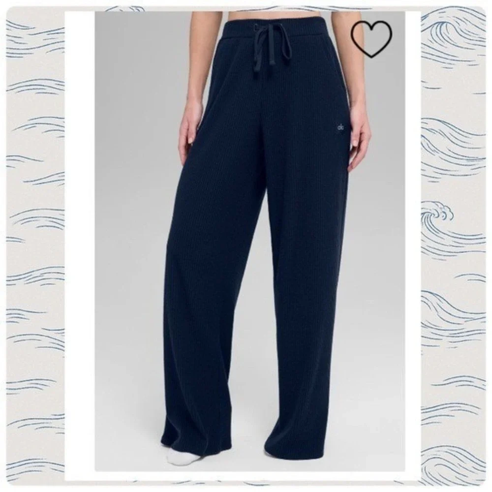 ALO‎ Muse Wide Leg Pant Navy Blue NWT XS